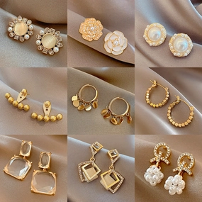 Wholesale Pearl Vintage Silver Earrings