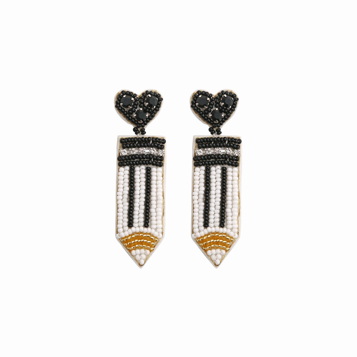 Wholesale Pencil Heart Beads Earrings
