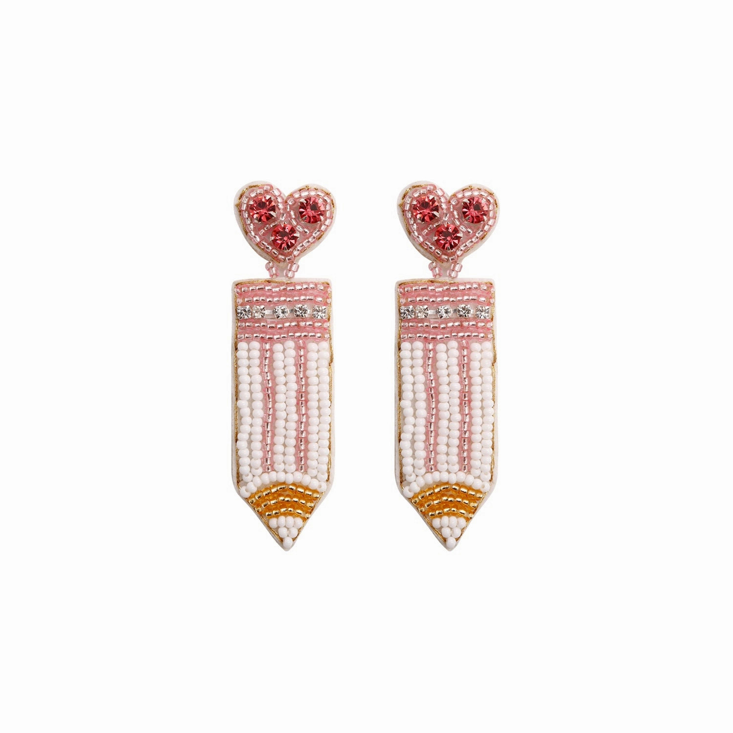 Wholesale Pencil Heart Beads Earrings