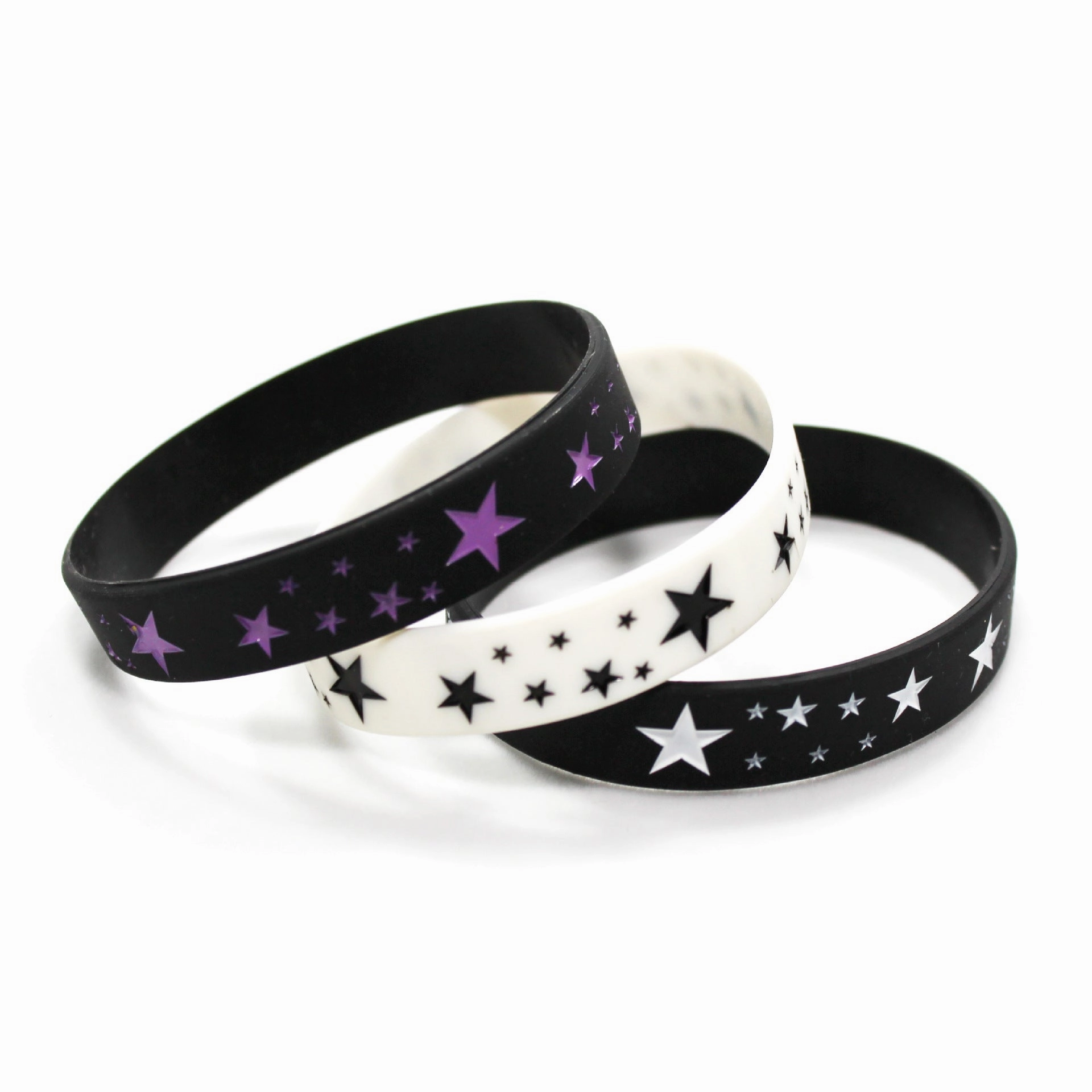 Wholesale Pentagram Punk Movement Silicone Bracelet