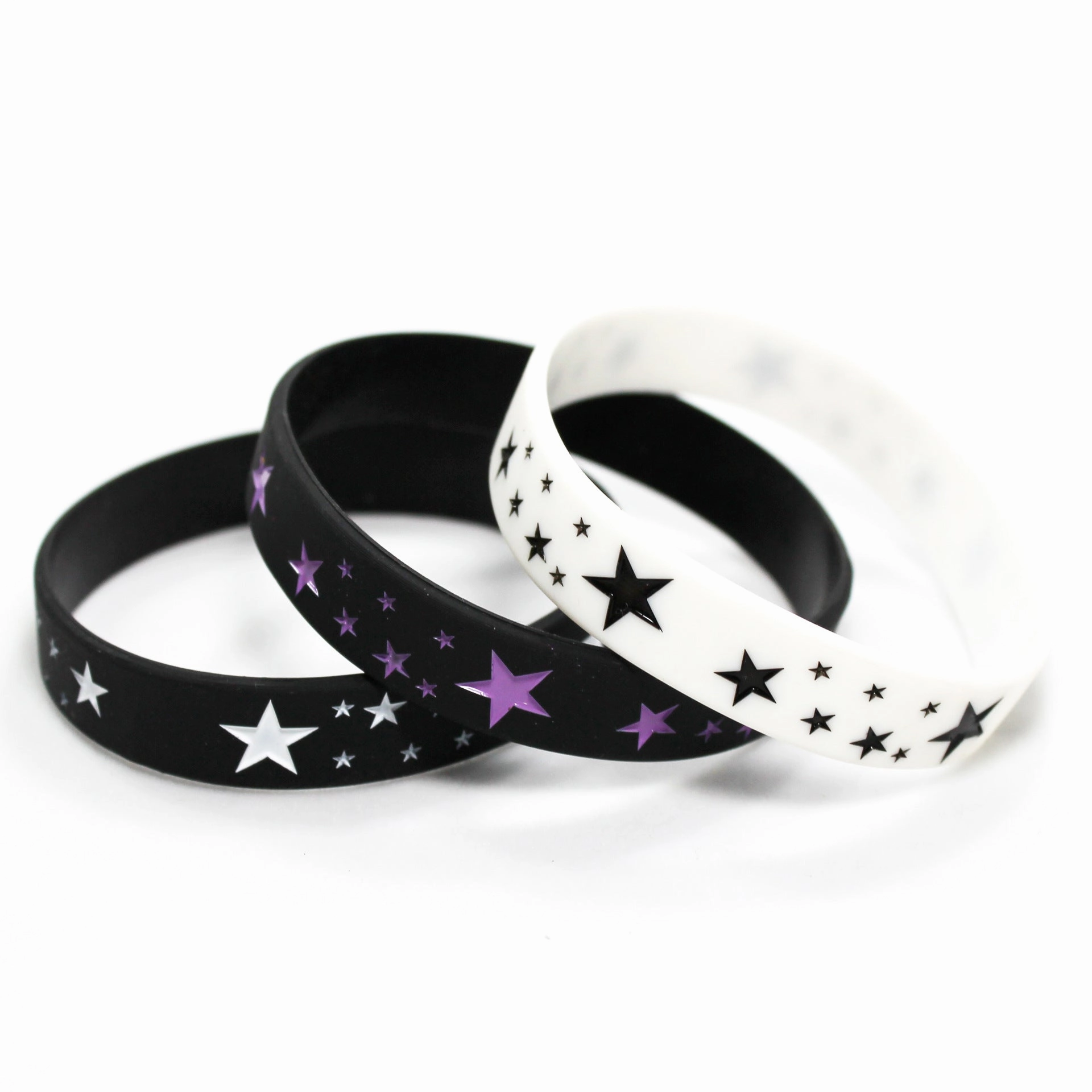 Wholesale Pentagram Punk Movement Silicone Bracelet