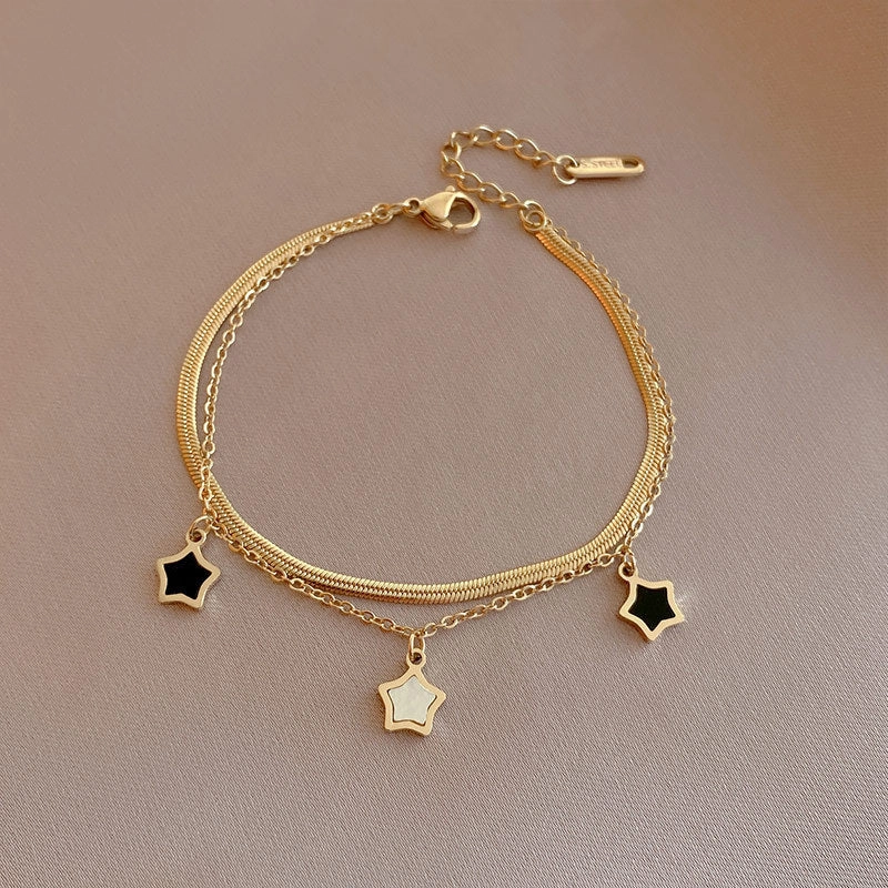 Wholesale Pentagram Titanium Steel Bracelet