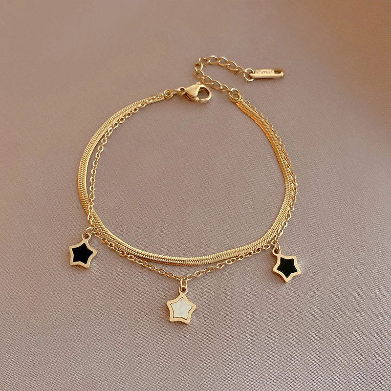 Wholesale Pentagram Titanium Steel Bracelet