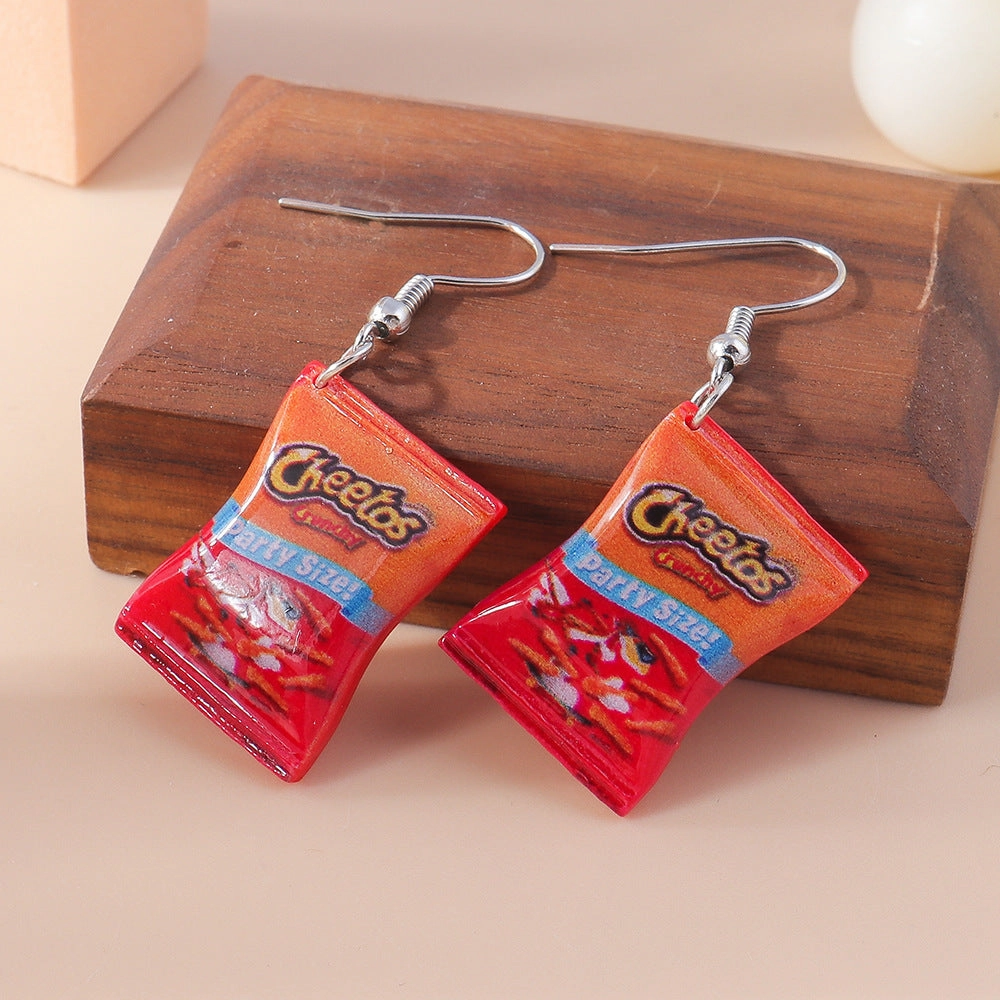 Wholesale Personalized Cartoon Cute Potato Chip Earrings