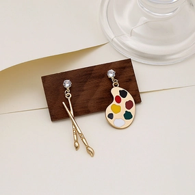 Wholesale Personalized Interesting Painting Pen Drawing Board Earrings