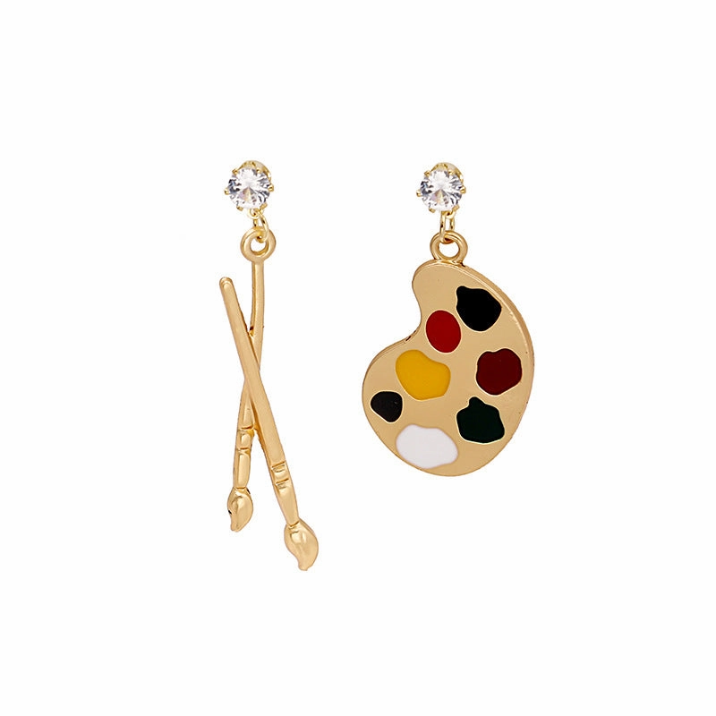 Wholesale Personalized Interesting Painting Pen Drawing Board Earrings