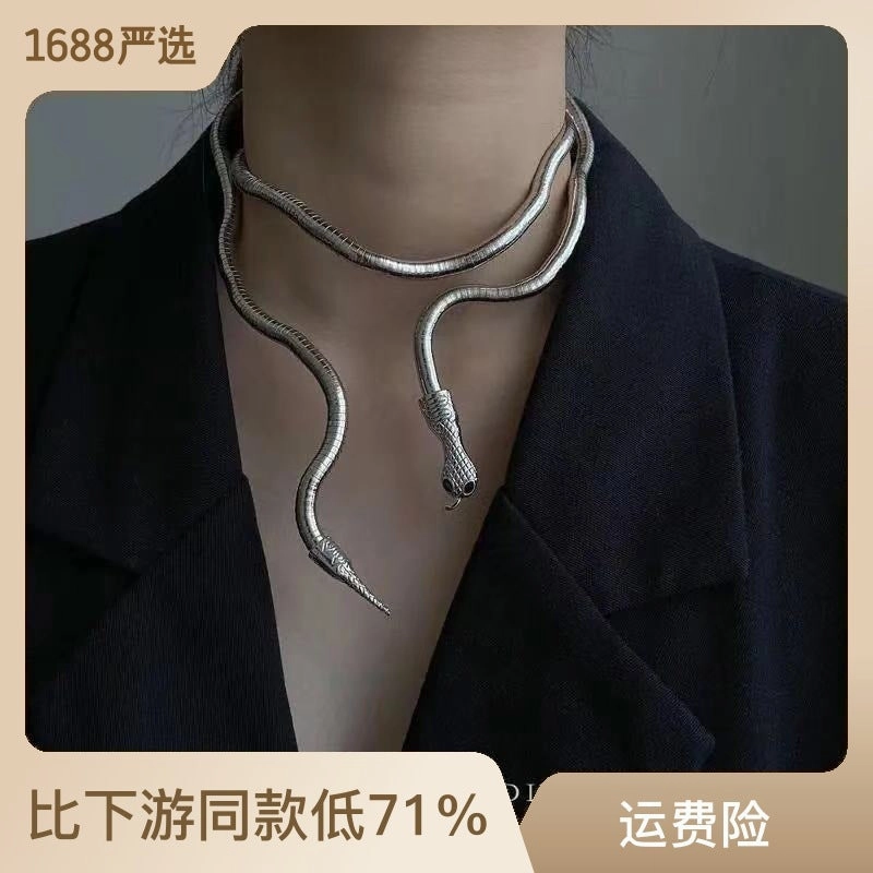 Wholesale Personalized Wrap Snake Shape Cold Dark Choker Collar