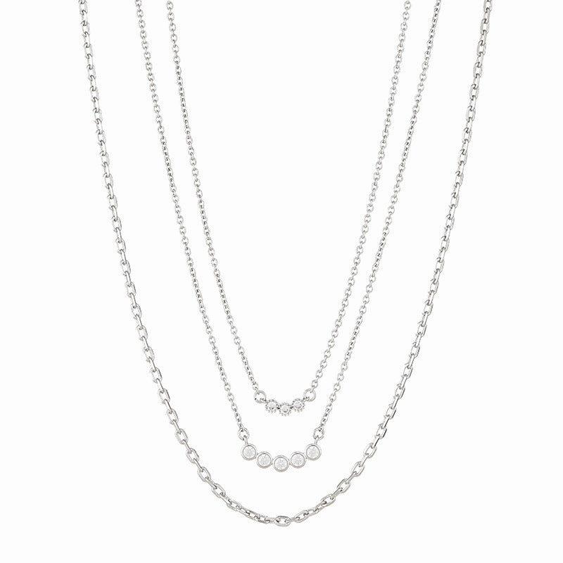 Wholesale Pig Nose Chain Zircon Multi-row Stacking Set Chain