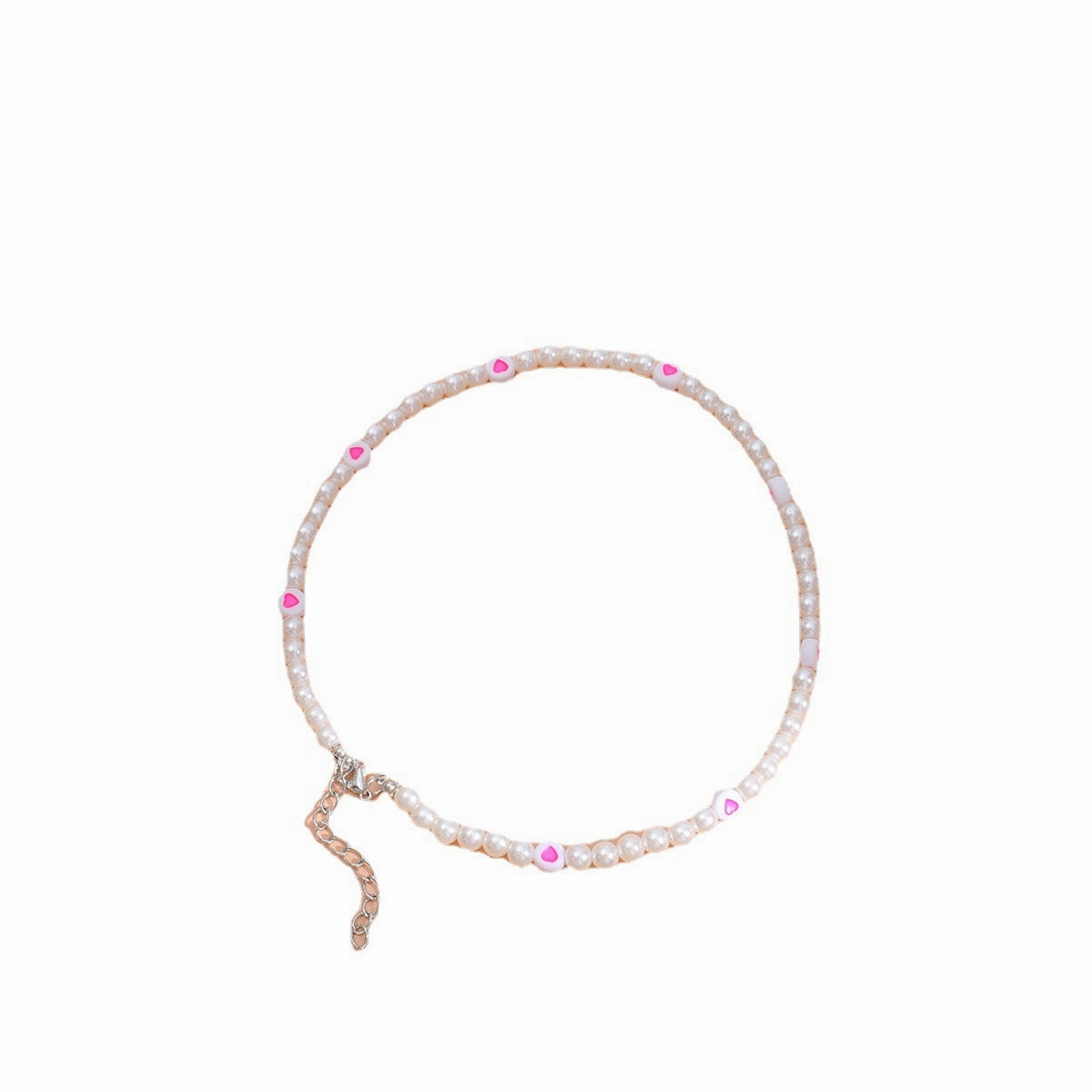 Wholesale Pink Heart Pearl Necklace