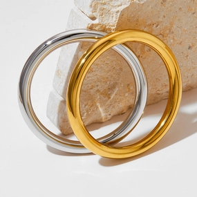 Wholesale Plain Ring Hollow Stainless Steel Bracelet