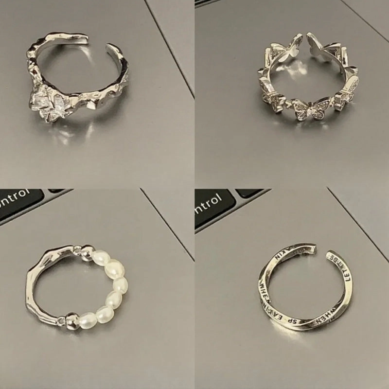 Wholesale plain ring irregular 925 sterling silver ring