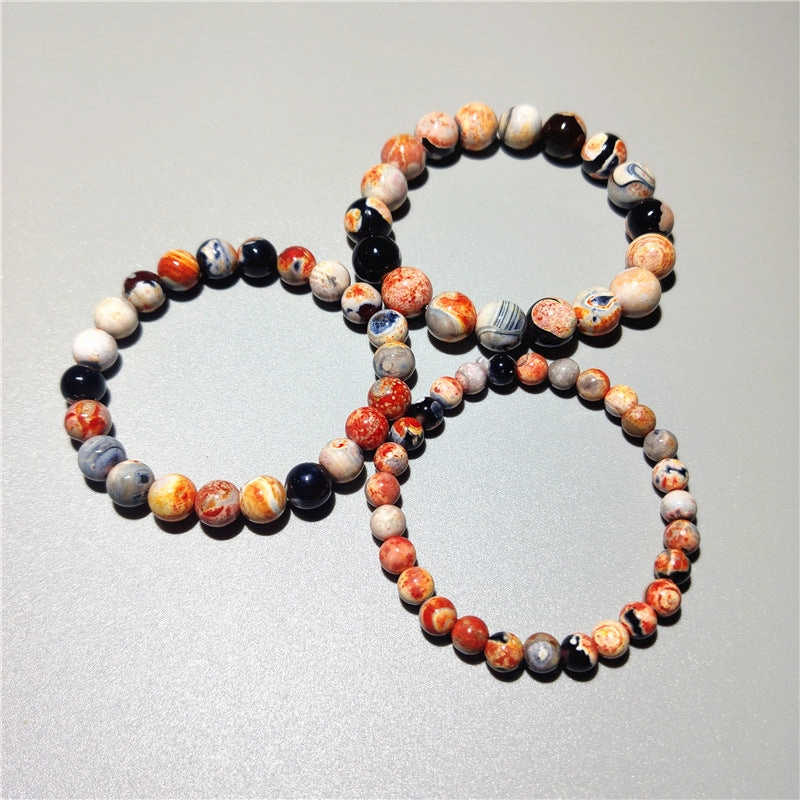 Wholesale Planet Flame Agate Stone Bracelet