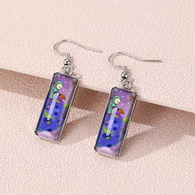 Wholesale Planet Universe Glass Earrings