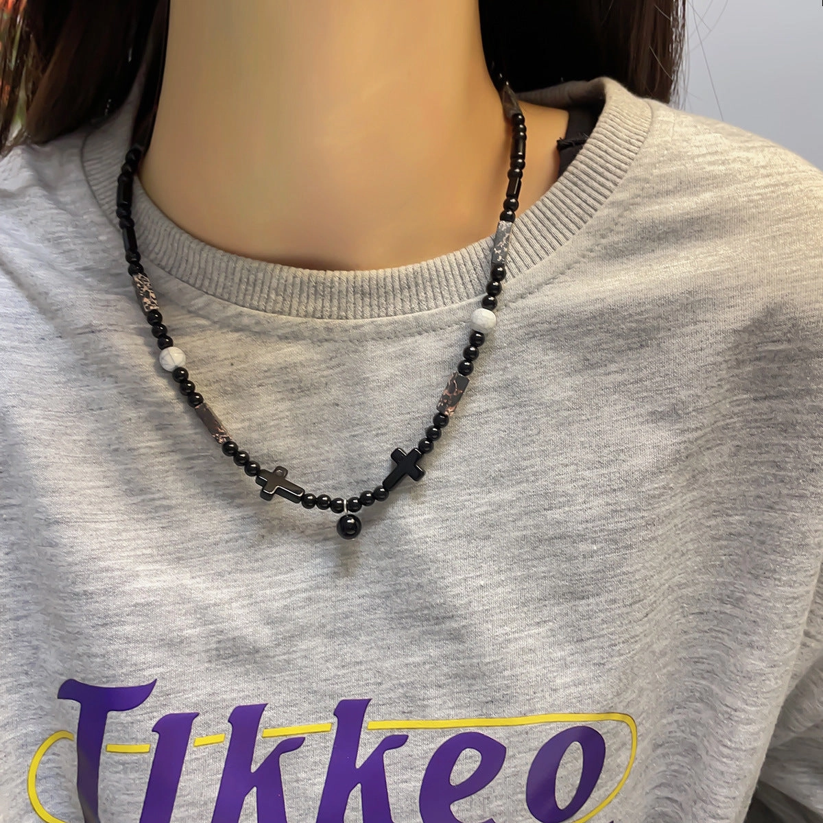 Wholesale Plastic New Chinese Ink Beading Necklace