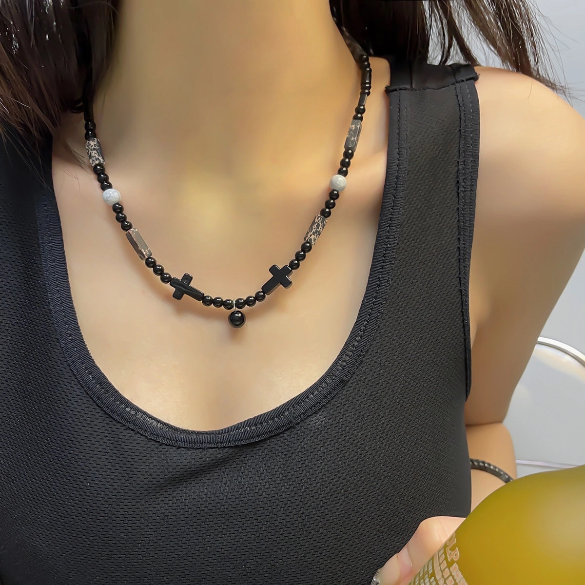 Wholesale Plastic New Chinese Ink Beading Necklace
