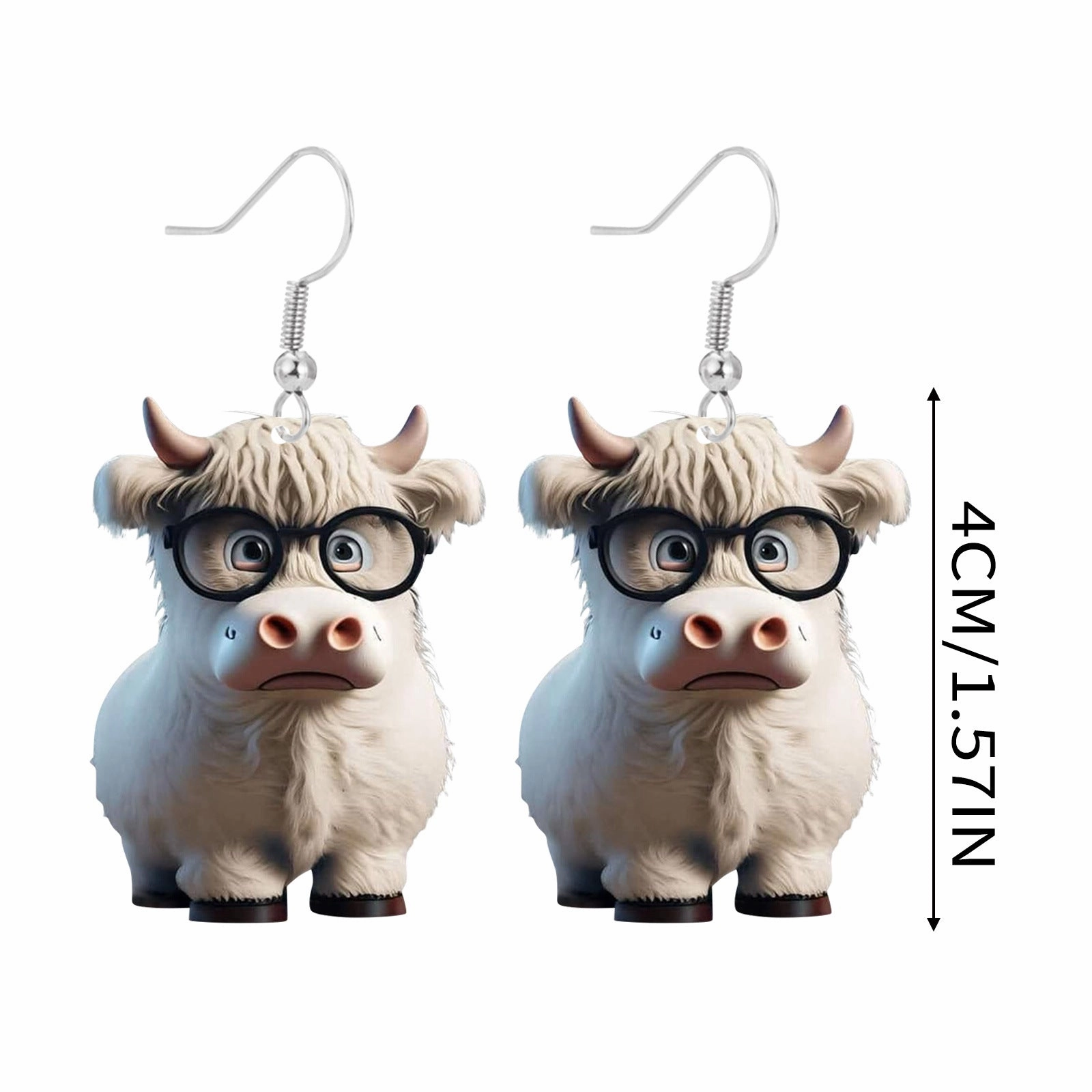 Wholesale plateau cow earrings creative yak acrylic earrings