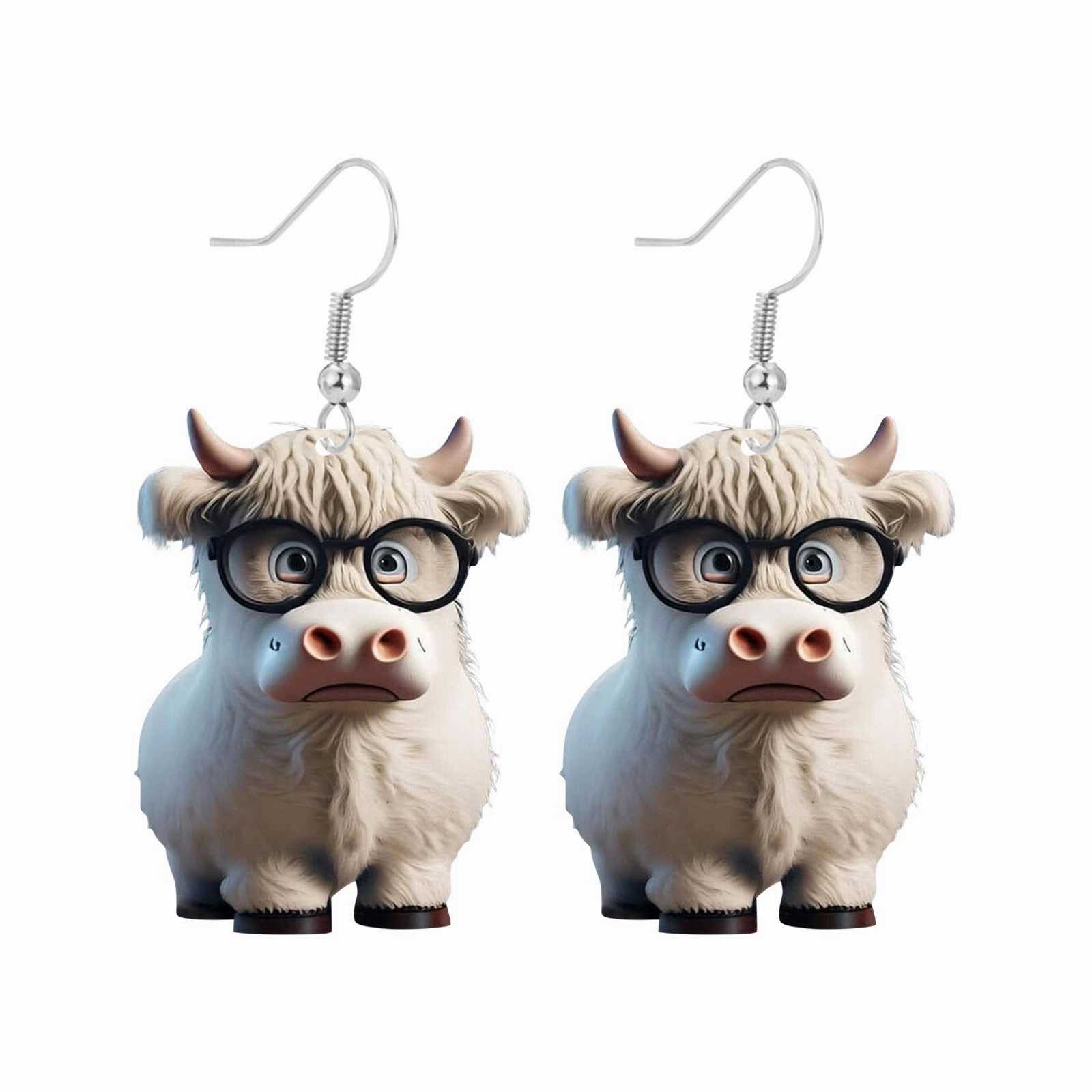 Wholesale plateau cow earrings creative yak acrylic earrings