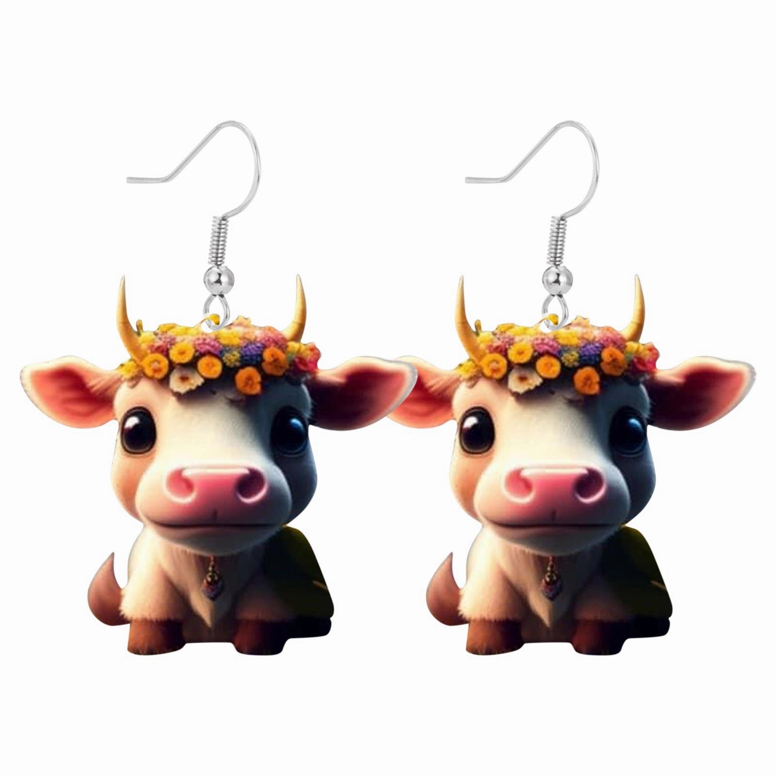 Wholesale plateau cow earrings creative yak acrylic earrings