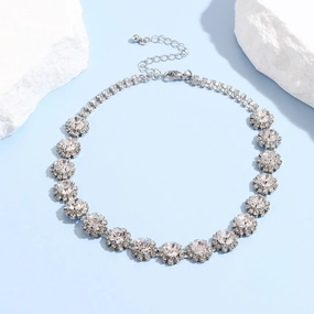 Wholesale Plum Blossom Water Diamond Necklaces