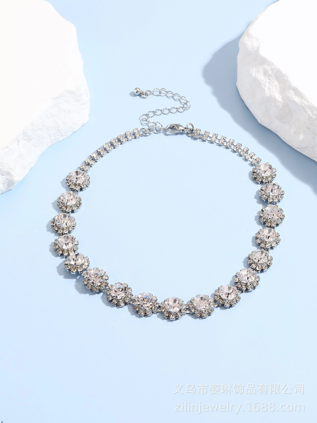 Wholesale Plum Blossom Water Diamond Necklaces