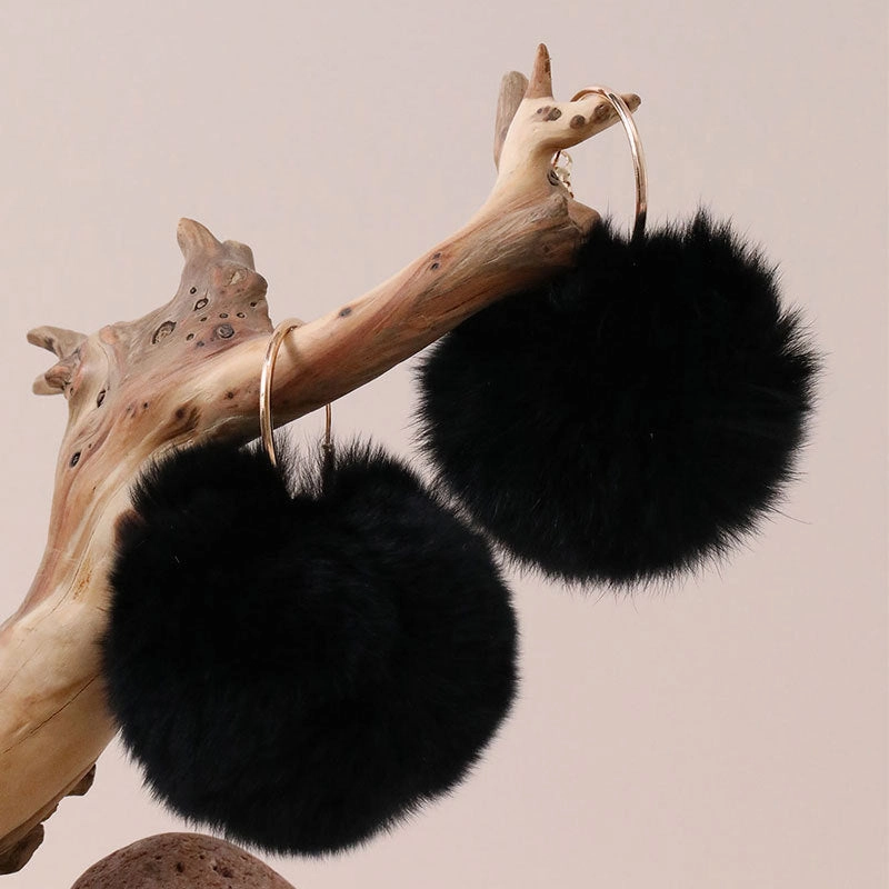 Wholesale Plush Ball Earrings