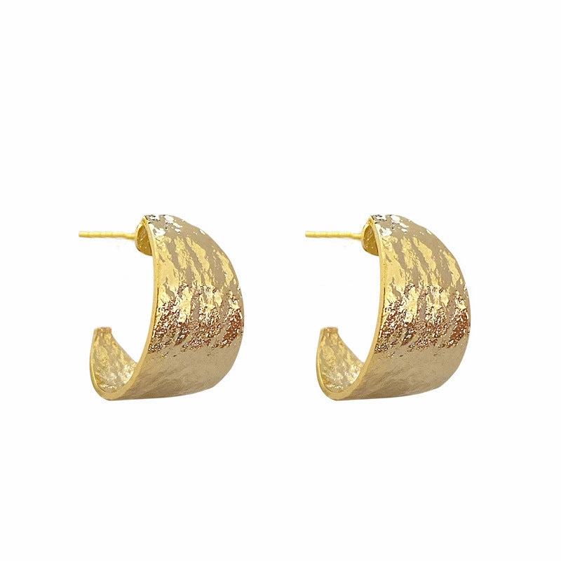 Wholesale Polished Silver Needle Simple Earrings