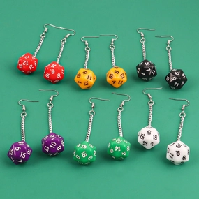 Wholesale Polygon Dice Acrylic Earrings