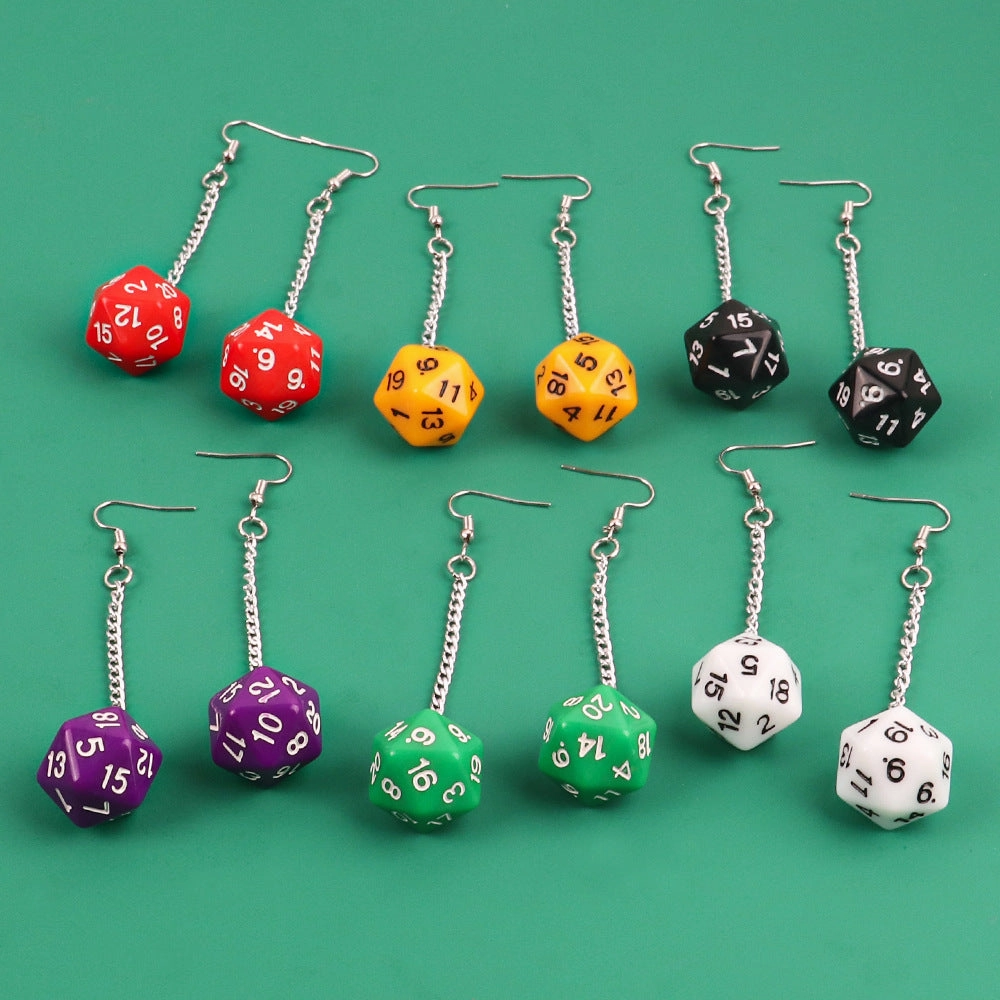 Wholesale Polygon Dice Acrylic Earrings