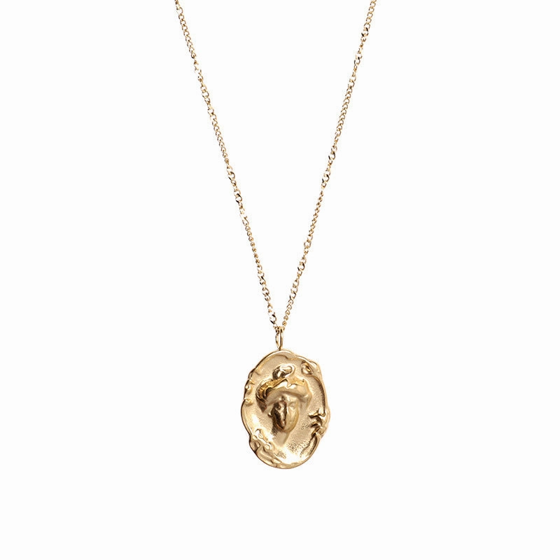 Wholesale Portrait Lady Head Titanium Steel Necklace