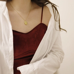 Wholesale Portrait Lady Head Titanium Steel Necklace