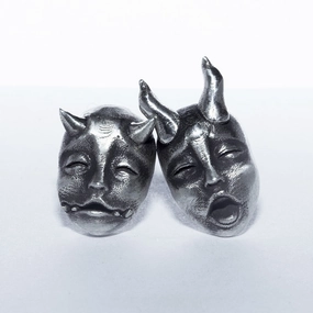 Wholesale Prajna Mask Alloy Earrings