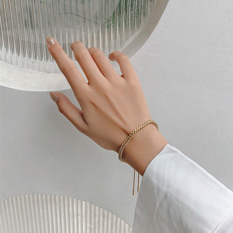 Wholesale Pull Braided Titanium Steel Bracelet
