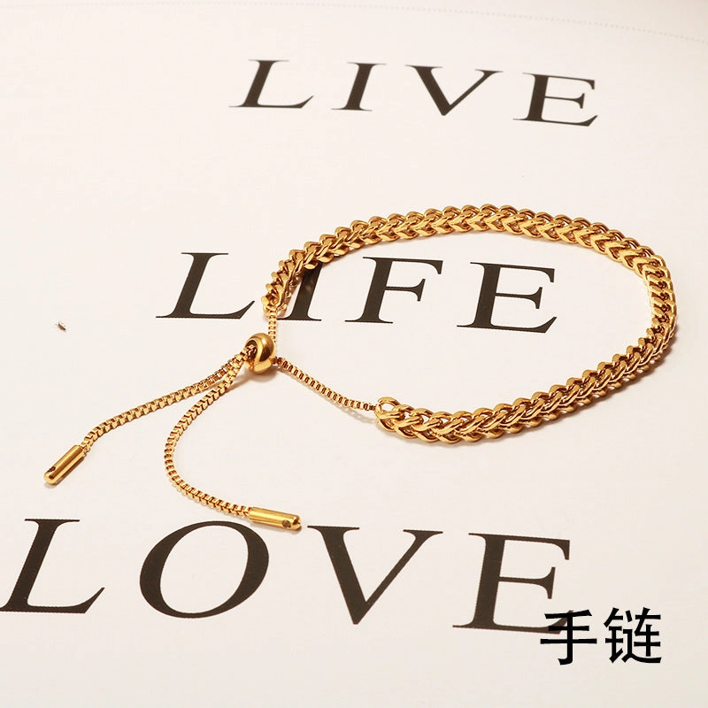 Wholesale Pull Braided Titanium Steel Bracelet