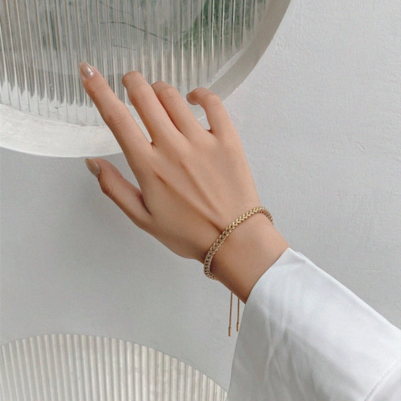 Wholesale Pull Braided Titanium Steel Bracelet
