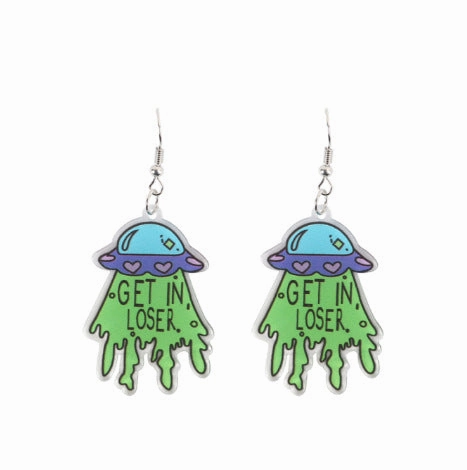 Wholesale Punk Alien Acrylic Earrings