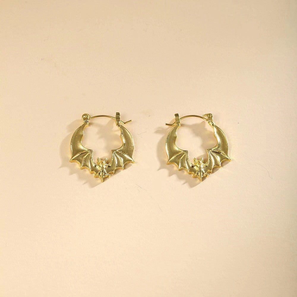Wholesale Punk Bat Alloy Earrings
