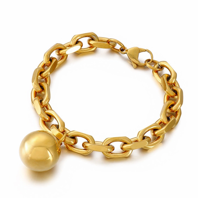 Wholesale Punk Hollow Steel Ball Stainless Steel Bracelet