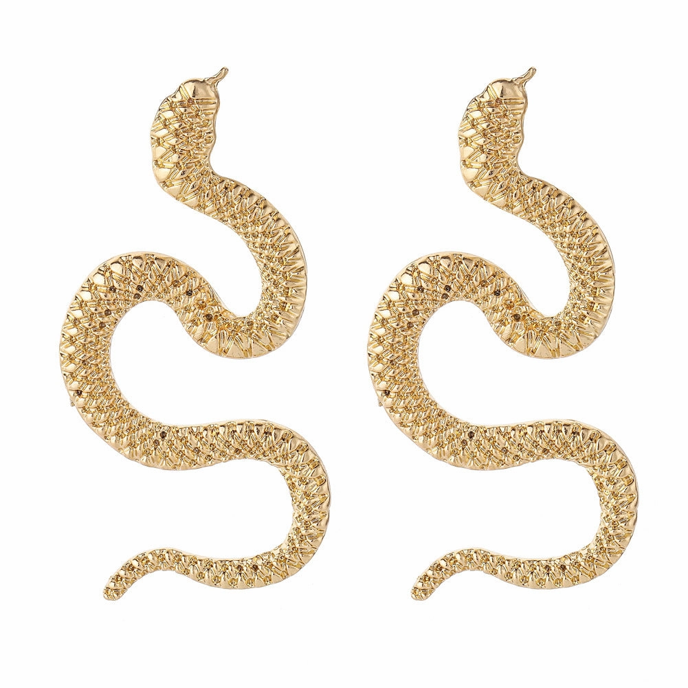Wholesale Punk Metal Snake Earrings