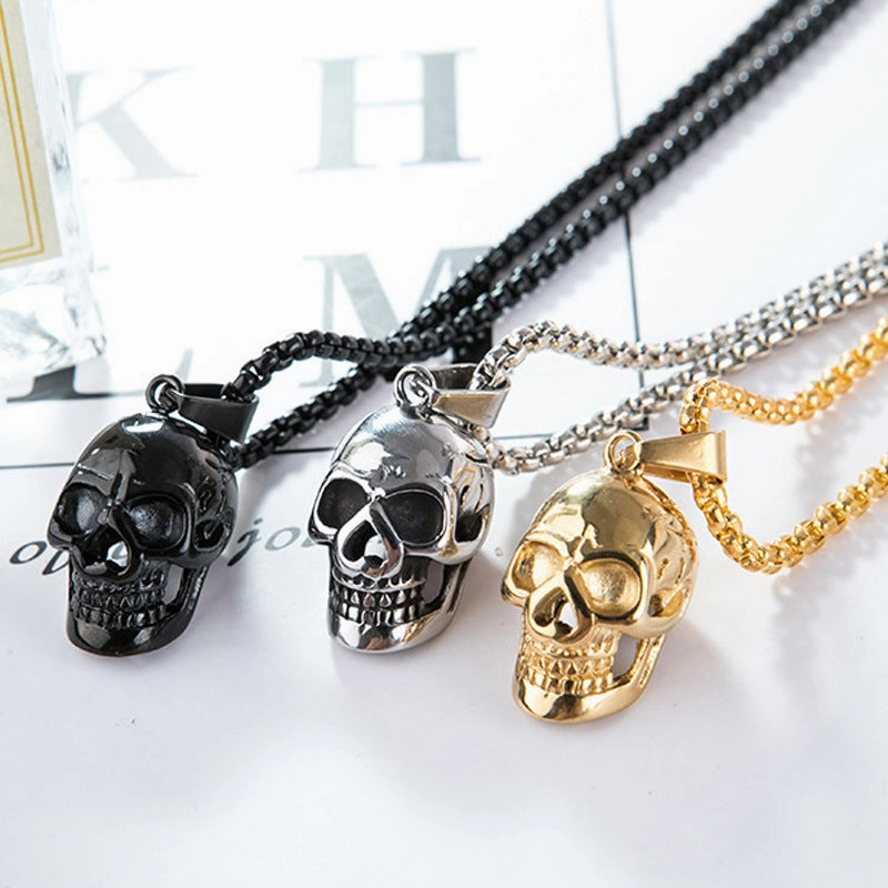 Wholesale Punk Pendant Skull Men Alloy Necklace