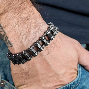 Wholesale Punk Rolling Bicycle Chain Stainless Steel Bracelet