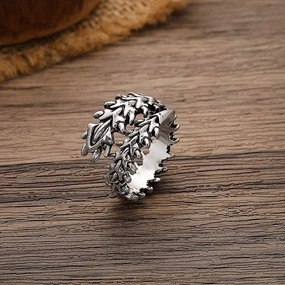 Wholesale Punk style spine skull ring retro open adjustable