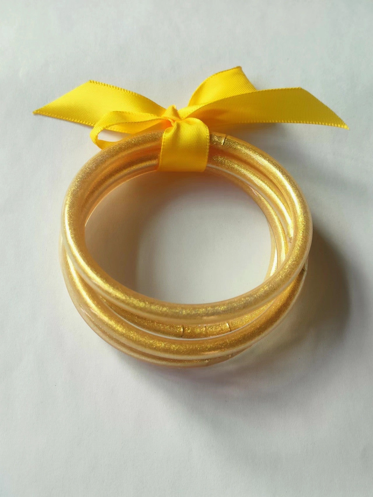 Wholesale PVC Silicone Tube Gold Foil Bracelet