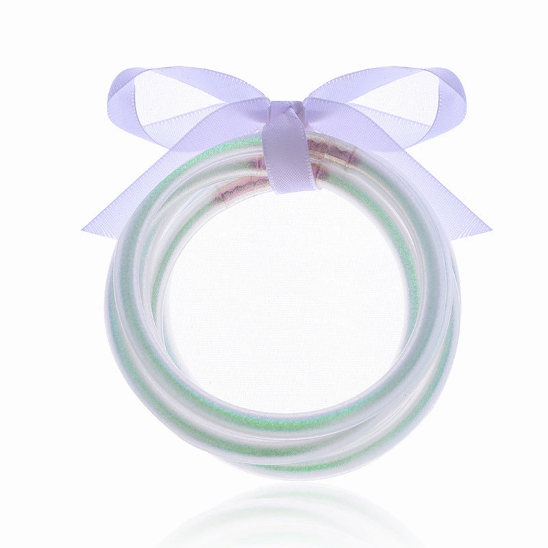 Wholesale PVC Silicone Tube Gold Foil Bracelet