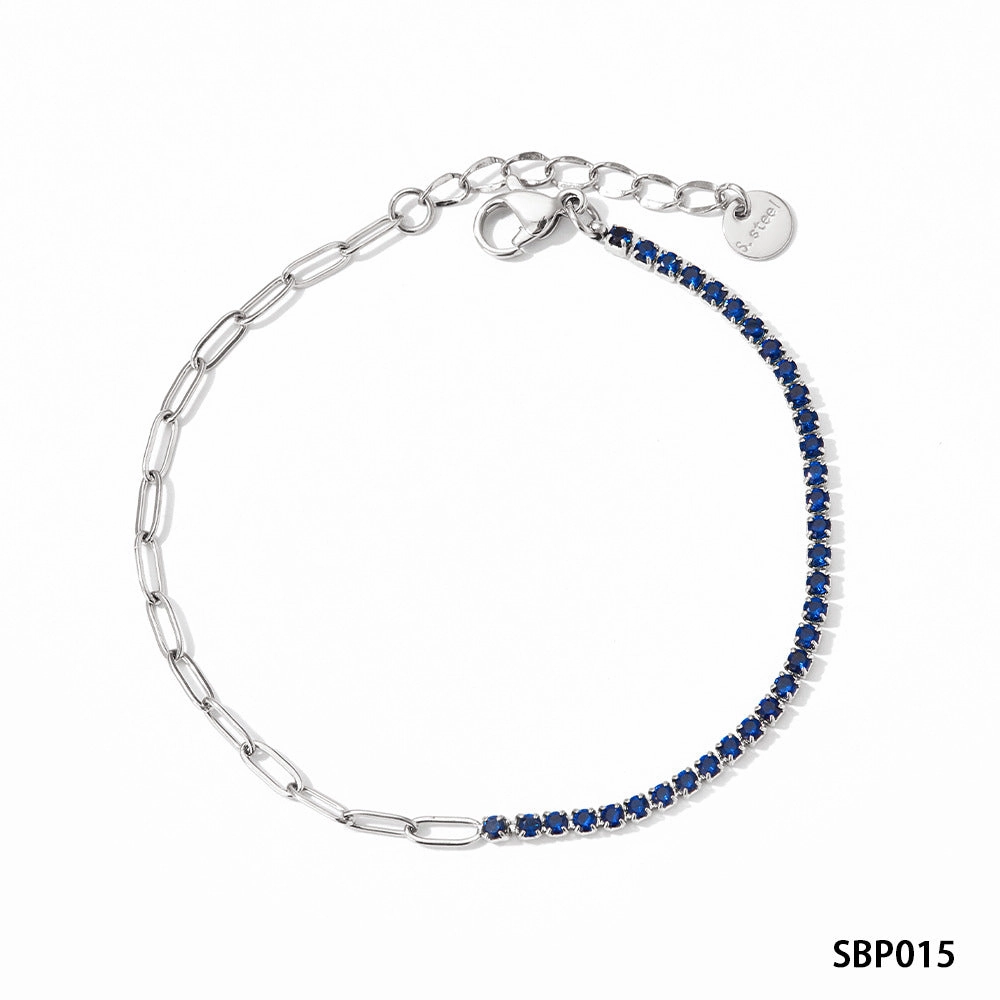 Wholesale PVD stainless steel zircon vacuum gold-plated exquisite bracelet