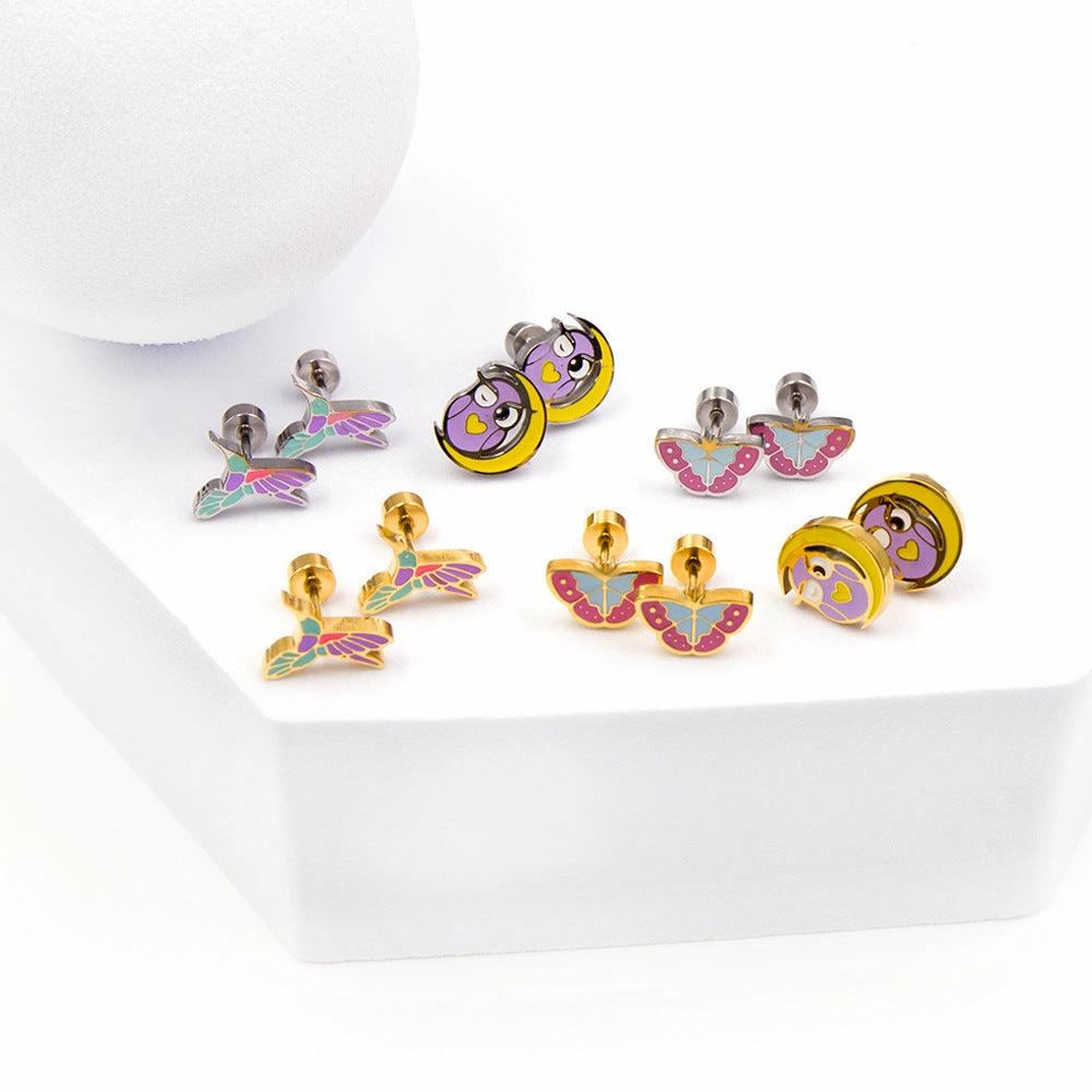 Wholesale Rabbit Animal Stainless Steel Earrings
