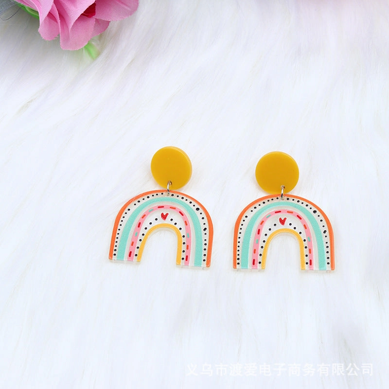 Wholesale Rainbow Collection Acrylic Earrings