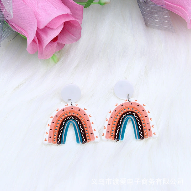 Wholesale Rainbow Collection Acrylic Earrings