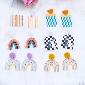Wholesale Rainbow Collection Acrylic Earrings