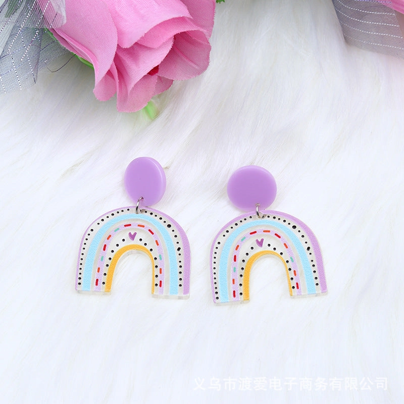 Wholesale Rainbow Collection Acrylic Earrings