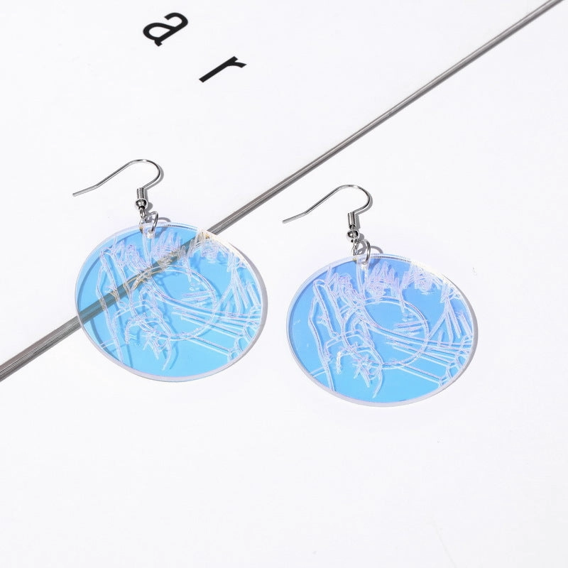 Wholesale Rainbow Colorful Eyes Acrylic Earrings
